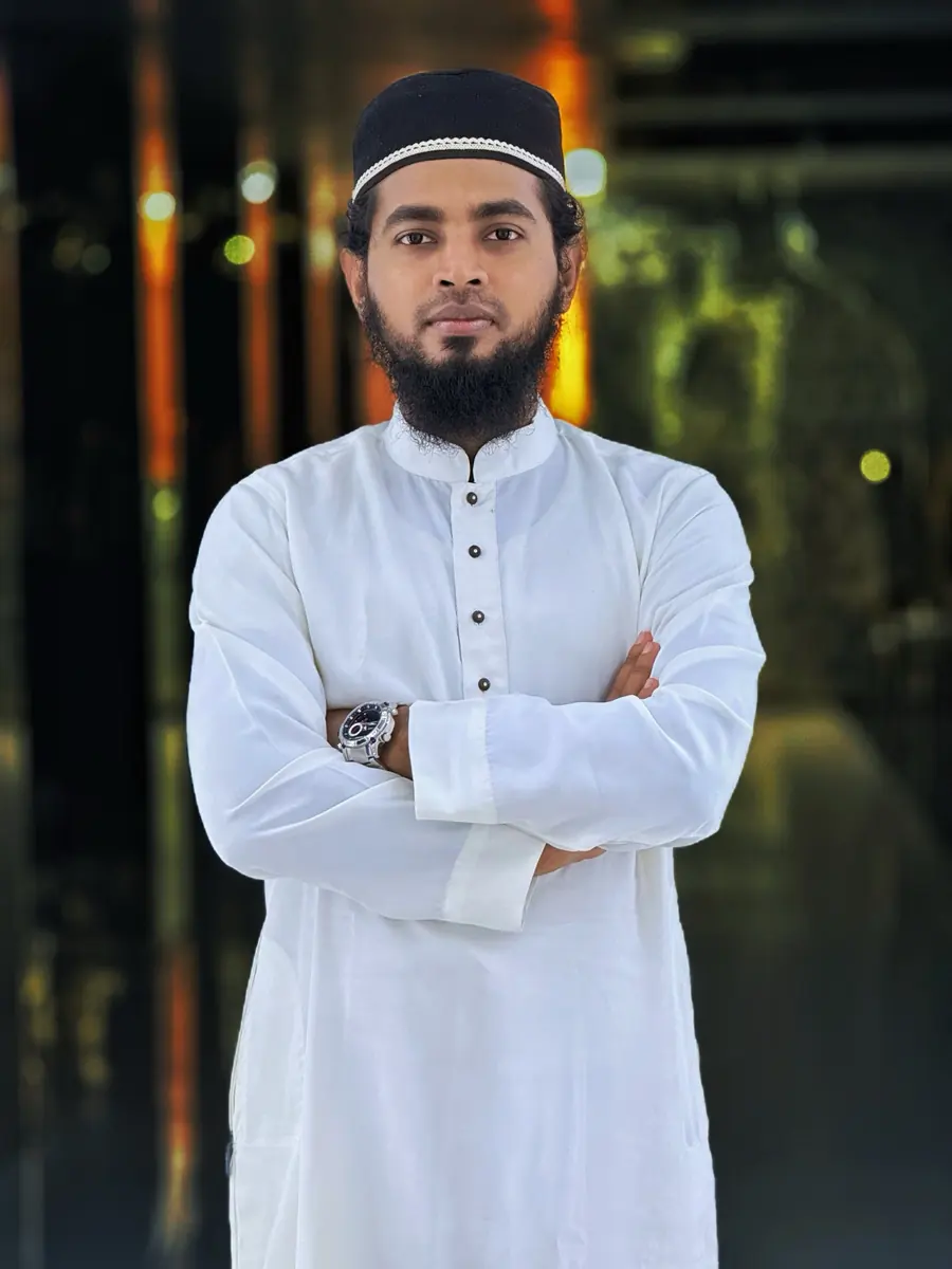 RB Sojib, the best SEO expert in Bangladesh, in a white panjabi in Dhaka